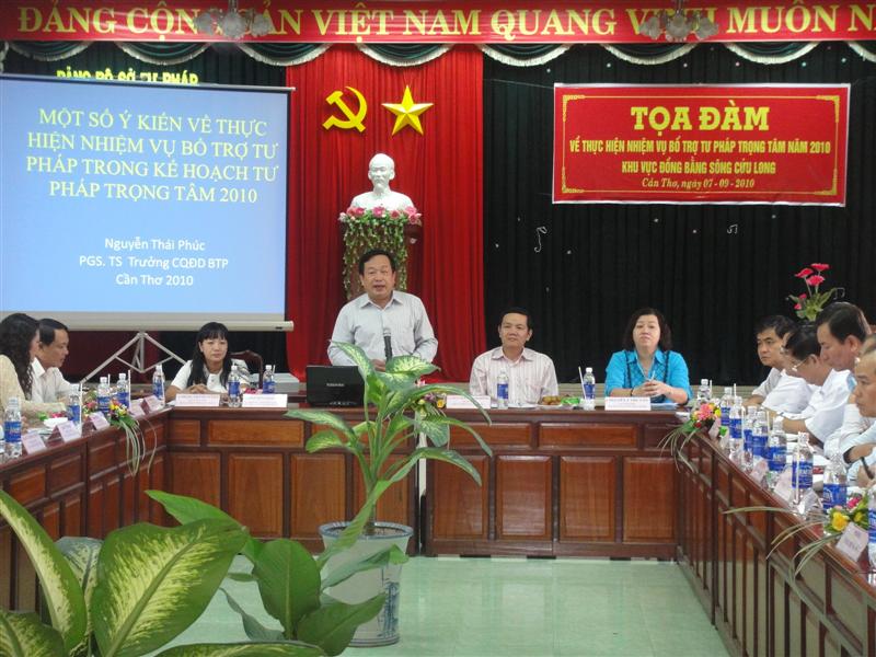 Tọa đàm về thực hiện các chỉ tiêu trong lĩnh vực Bổ trợ tư pháp tại khu vực Đồng bằng sông Cửu Long