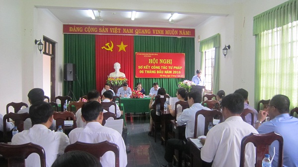 Sở Tư pháp tỉnh Đắk Nông tổ chức Hội nghị  sơ kết công tác tư pháp 6 tháng đầu năm 2016