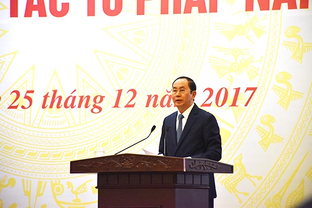 Bài phát biểu của Chủ tịch nước Trần Đại Quang tại Hội nghị triển khai công tác Tư pháp năm 2018