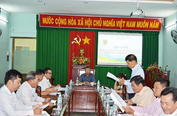 STP Bình Định: Trực báo công tác tư pháp tháng 5 và triển khai công tác tư pháp tháng 6 năm 2018