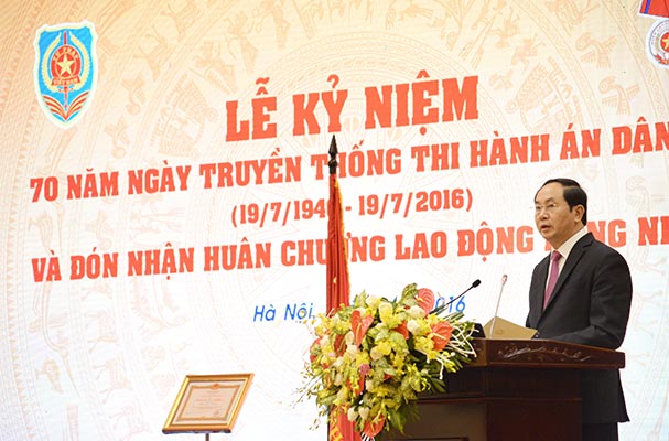 Hai lần Chủ tịch nước Trần Đại Quang động viên Hệ thống Thi hành án dân sự nỗ lực vươn lên