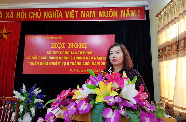 Sở Tư pháp Tuyên Quang sơ kết công tác tư pháp, cải cách hành chính 6 tháng đầu năm 2018
