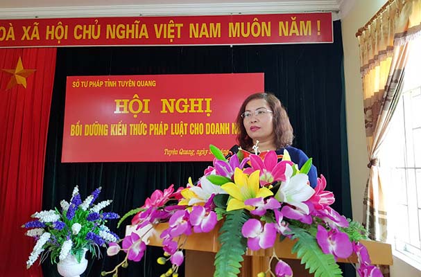 Sở Tư pháp Tuyên Quang: Hội nghị bồi dưỡng kiến thức pháp luật cho doanh nghiệp