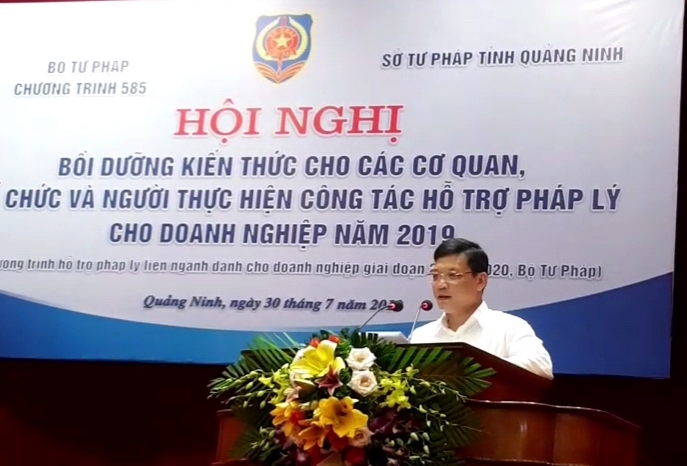 SỞ TƯ PHÁP TỈNH QUẢNG NINH TỔ CHỨC LỚP BỒI DƯỠNG TĂNG CƯỜNG NĂNG LỰC CHO NGƯỜI THỰC HIỆN CÔNG TÁC HỖ TRỢ PHÁP LÝ CHO DOANH NGHIỆP