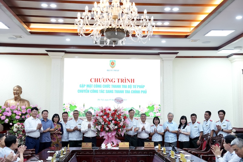 Gặp mặt công chức Thanh tra Bộ Tư pháp nhận nhiệm vụ mới tại Thanh tra Chính phủ