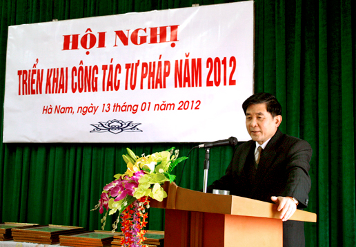 Sở Tư pháp Hà Nam triển khai công tác Tư pháp năm 2012