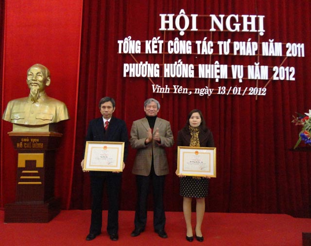 Sở Tư pháp Vĩnh Phúc tổ chức Hội nghị  triển khai công tác Tư pháp năm 2012