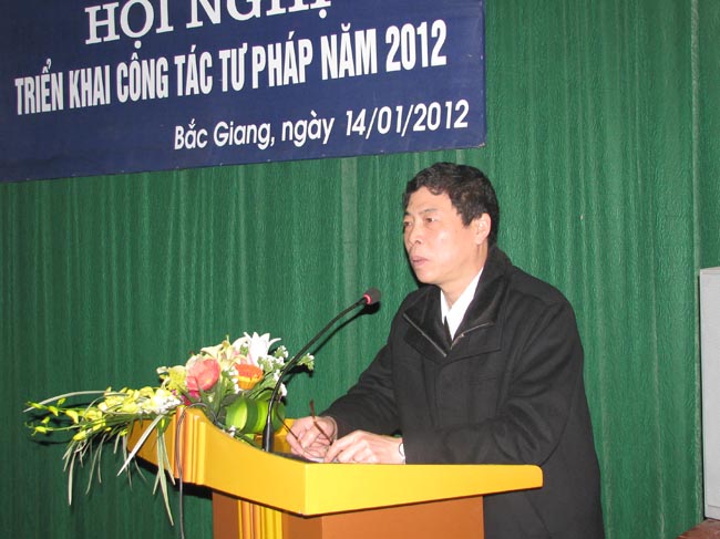 Sở Tư pháp tỉnh Bắc Giang triển khai nhiệm vụ năm 2012