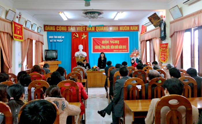Hội nghị cán bộ, công chức, viên chức Sở Tư pháp tỉnh Nghệ An năm 2012