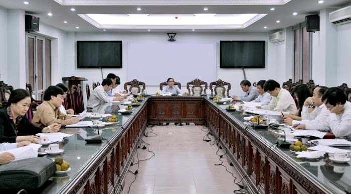 Họp thủ trưởng các đơn vị thuộc Bộ về vấn đề nhân sự Hội đồng Khoa học Bộ Tư pháp 