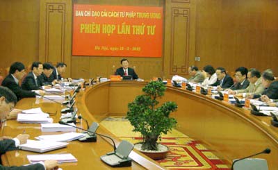 Phiên họp thứ 4 Ban Chỉ đạo cải cách tư pháp Trung ương: Tập trung tăng cường chất lượng công tác tư pháp 