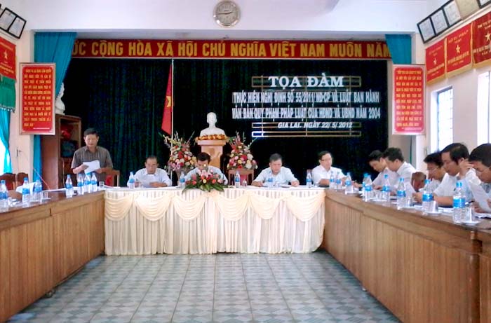 Bộ Tư pháp tổ chức khảo sát tình hình thực hiện Nghị định số 55/2011/NĐ-CP và Luật Ban hành văn bản QPPL của HĐND, UBND tại tỉnh Gia Lai