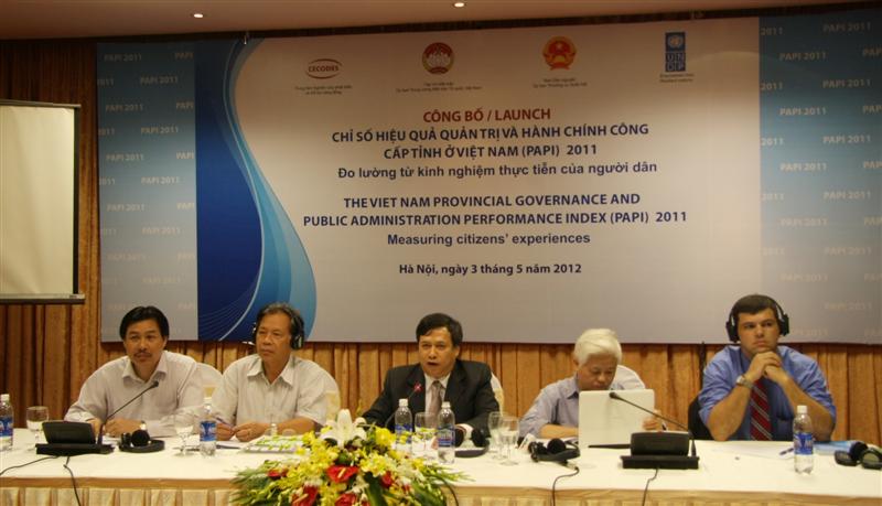 Công bố chỉ số hiệu quả quản trị và hành chính công cấp tỉnh ở Việt Nam (PAPI)
