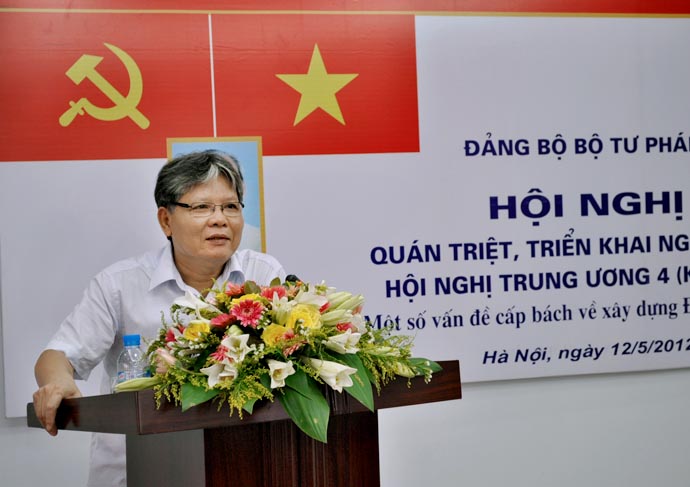 Bộ Tư pháp: Quán triệt Nghị quyết Trung ương 4 khóa XI cho cán bộ chủ chốt