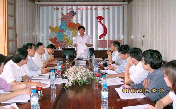 Thứ trưởng Bộ Tư pháp Phạm Quý Tỵ làm việc với Sở Tư pháp tỉnh Hải Dương