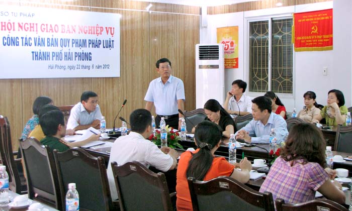 Sở Tư pháp Hải Phòng tổ chức giao ban nghiệp vụ công tác văn bản quy phạm pháp luật