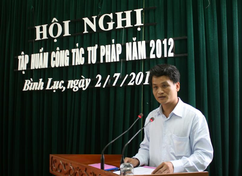 Hà Nam: Tập huấn công tác tư pháp cho cán bộ, công chức cấp xã