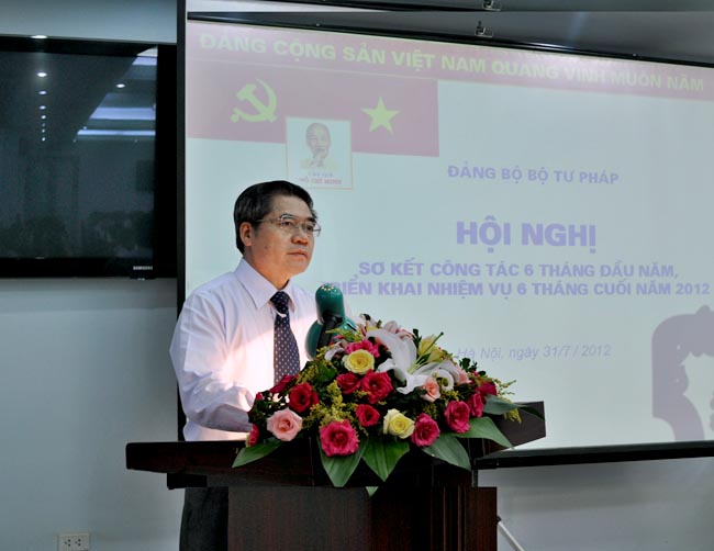 Bộ Tư pháp sơ kết công tác Đảng 6 tháng đầu năm