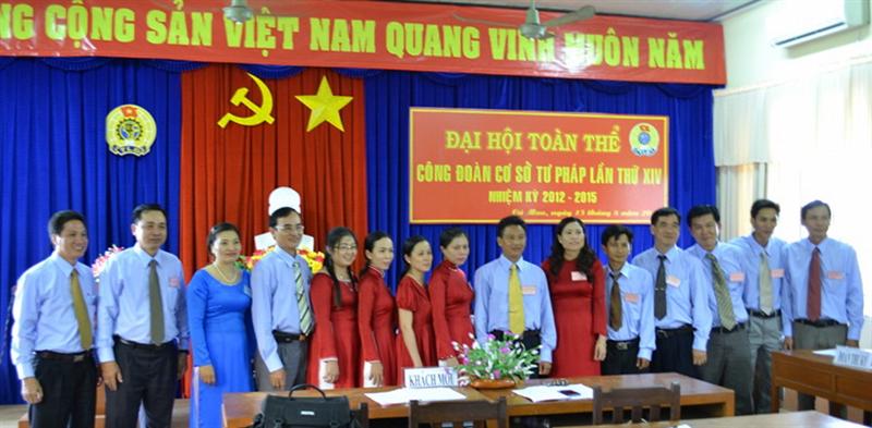 Cà Mau: Tổ chức Đại hội Công đoàn cơ sở Sở Tư pháp lần thứ XIV, nhiệm kỳ 2012-2015.