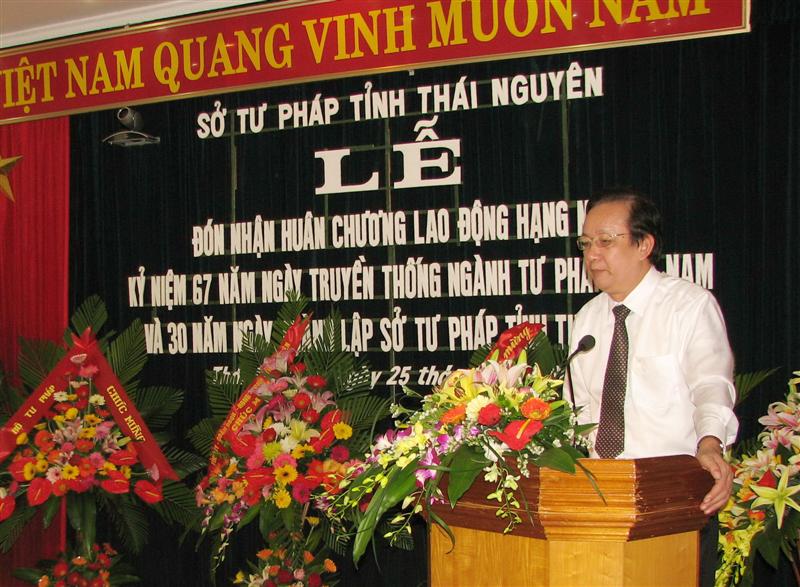 Thái Nguyên: Tổ chức Lễ kỷ niệm 67 năm ngày thành lập ngành Tư pháp 