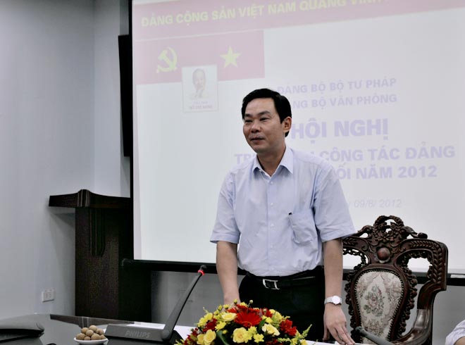 Đảng bộ Văn phòng Bộ: Hội nghị triển khai công tác Đảng 6 tháng cuối năm 2012