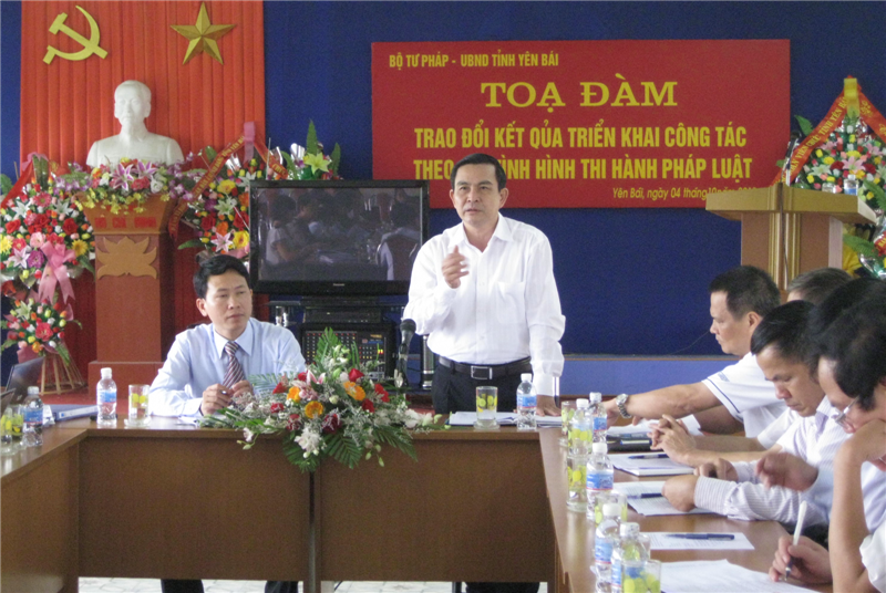 Yên Bái: Tọa đàm trao đổi kết quả triển khai công tác theo dõi tình hình THPL