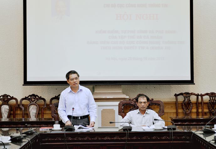 Cục Công nghệ thông tin tổ chức kiểm điểm, tự phê bình và phê bình
