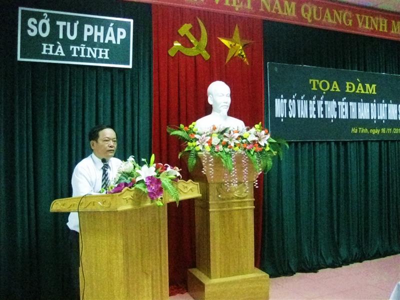Sở Tư pháp Hà Tỉnh Tổ chức toạ đàm về Thực tiễn thi hành BLHS