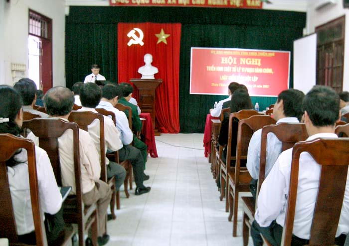 Sở Tư pháp Thừa Thiên Huế triển khai Luật Xử lý vi phạm hành chính và giới thiệu những nội dung cơ bản của Luật Kiểm toán độc lập