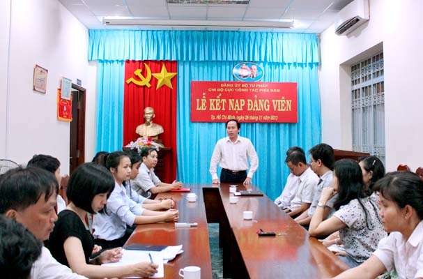 Chi bộ Cục Công tác phía Nam tổ chức Lễ kết nạp Đảng viên