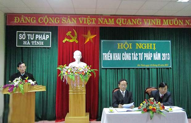 Sở Tư pháp Hà Tĩnh triển khai công tác Tư pháp năm 2013
