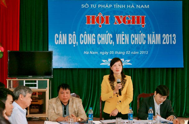 Sở Tư pháp Hà Nam: Tổ chức Hội nghị cán bộ công chức, viên chức năm 2012