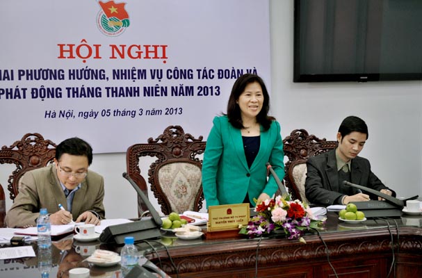 Hội nghị triển khai phương hướng, nhiệm vụ công tác Đoàn và phát động tháng thanh niên năm 2013