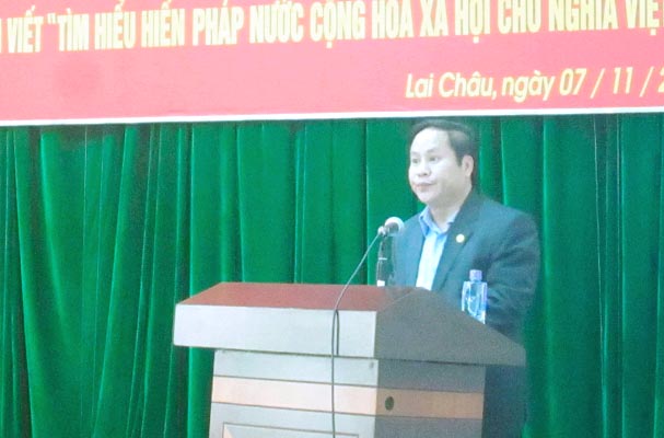 Lai Châu: Tổ chức Lễ phát động cuộc thi viết “Tìm hiểu Hiến Pháp nước Cộng hòa xã hội chủ nghĩa Việt Nam”