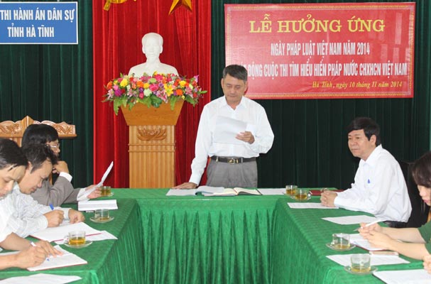 Cục THADS Hà Tĩnh: Hướng ứng ngày pháp luật bằng nhiều hoạt động thiết thực