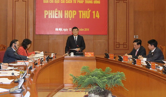 Ban chỉ đạo cải cách tư pháp Trung ương họp phiên 14: Đổi mới phương thức lãnh đạo đối với các cơ quan và hoạt động tư pháp