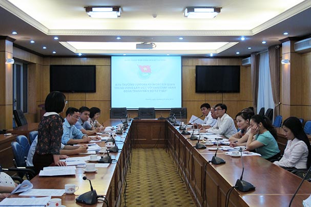 Đoàn Khối các cơ quan TƯ làm việc với Đoàn Thanh niên Bộ Tư pháp