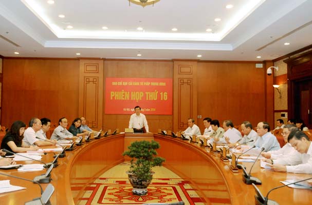 Phiên họp thứ 16 của Ban Chỉ đạo Cải cách tư pháp Trung ương 