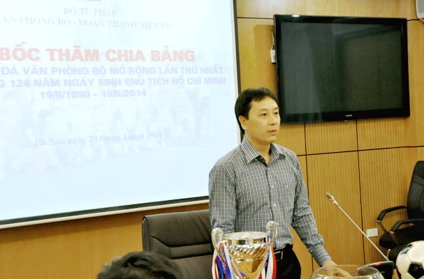 Bốc thăm chia bảng giải đấu bóng đá Văn phòng Bộ Tư pháp 