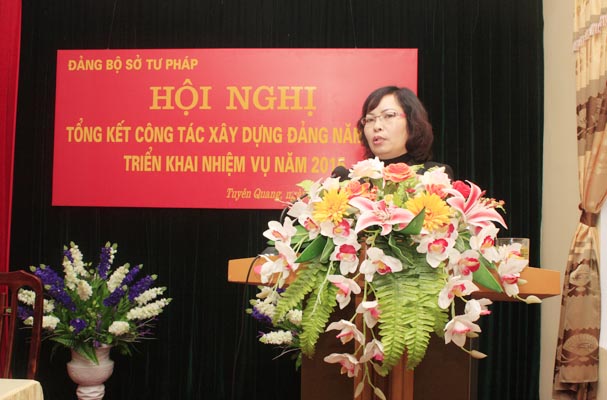 Đảng bộ Sở Tư pháp tỉnh Tuyên Quang: Tổng kết công tác xây dựng Đảng năm 2014, triển khai nhiệm vụ năm 2015