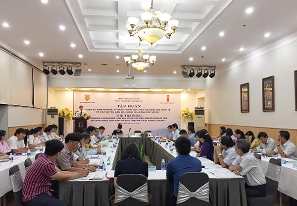Hội nghị tập huấn chia sẻ kinh nghiệm, kỹ năng trong việc thực thi Công ước ICCPR