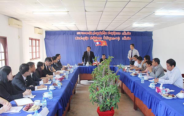 Đoàn công tác Bộ Tư pháp thăm, trao đổi kinh nghiệm công tác văn phòng với Sở Tư pháp tỉnh Viêng Chăn