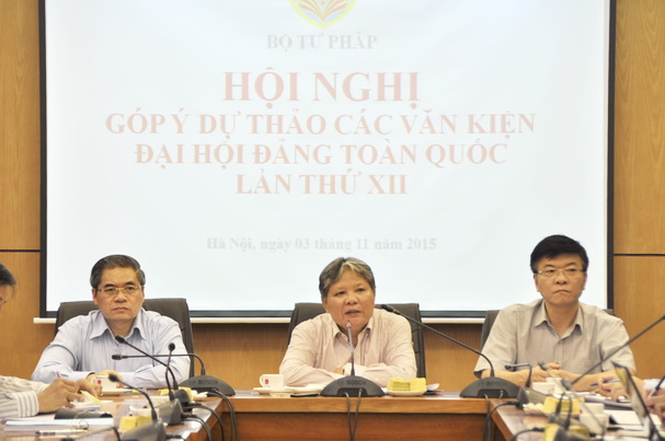 Tăng giá trị những góp ý của Bộ Tư pháp vào Dự thảo các văn kiện Đại hội Đảng