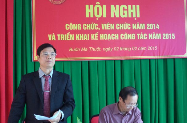 Trường Trung cấp Luật Buôn Ma Thuột tổ chức Hội nghị cán bộ, viên chức năm 2015