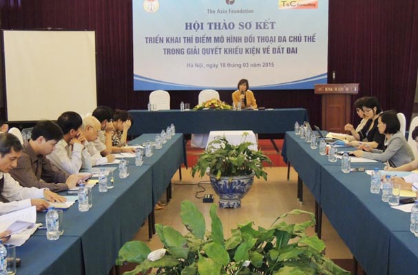 Hội thảo sơ kết triển khai thí điểm mô hình đối thoại đa chủ thể trong giải quyết khiếu kiện đất đai