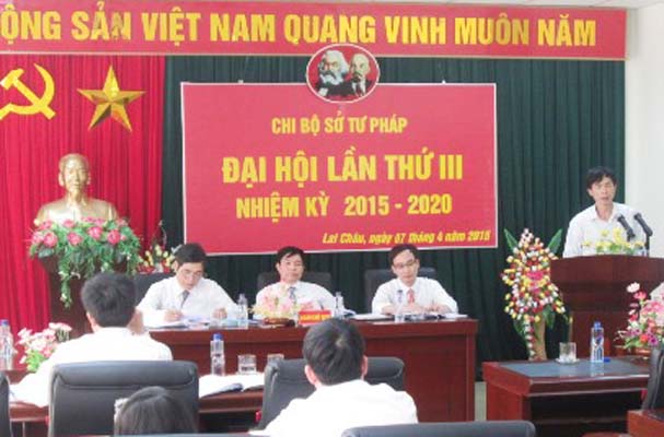 Đại hội Chi bộ Sở Tư pháp tỉnh Lai Châu lần thứ III nhiệm kỳ 2015 – 2020 thành công tốt đẹp 