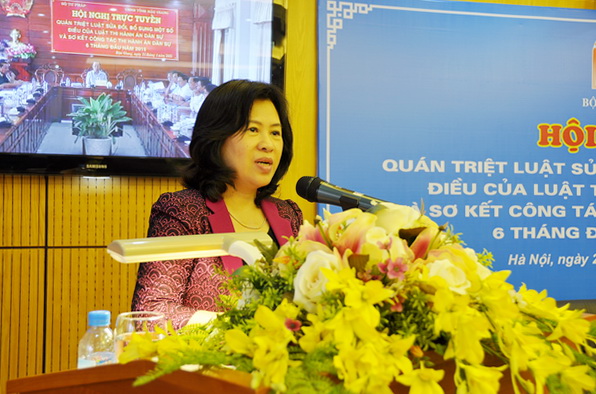 Hội nghị trực tuyến quán triệt Luật sửa đổi, bổ sung một số điều của Luật Thi hành án dân sự 