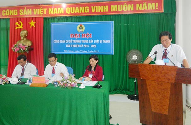Đại hội Công đoàn cơ sở Trường Trung cấp Luật Vị Thanh nhiệm kỳ II (2015 - 2020)