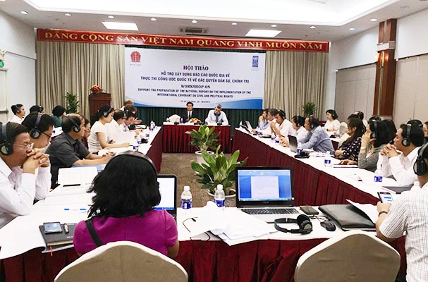 Hội thảo Hỗ trợ xây dựng Báo cáo Quốc gia thực thi Công ước quốc tế về quyền dân sự, chính trị