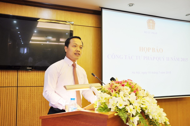 Bộ Tư pháp họp báo công tác tư pháp quý II và 6 tháng đầu năm 2015